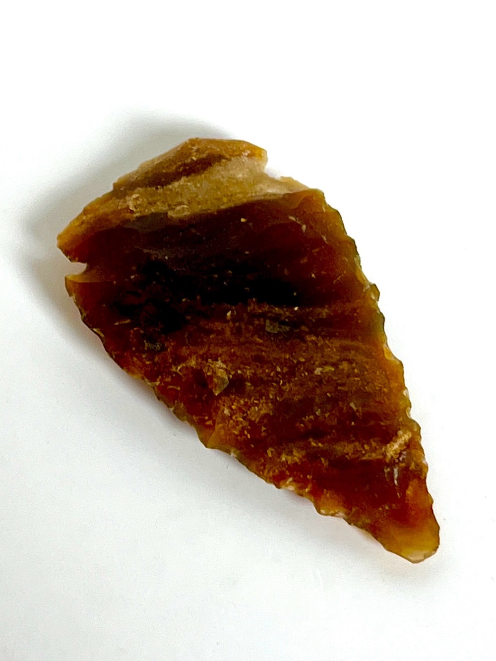Neolithic style hand hewn  knapped stone tool projectile point arrowhead